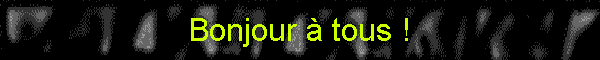 Bonjour  tous !